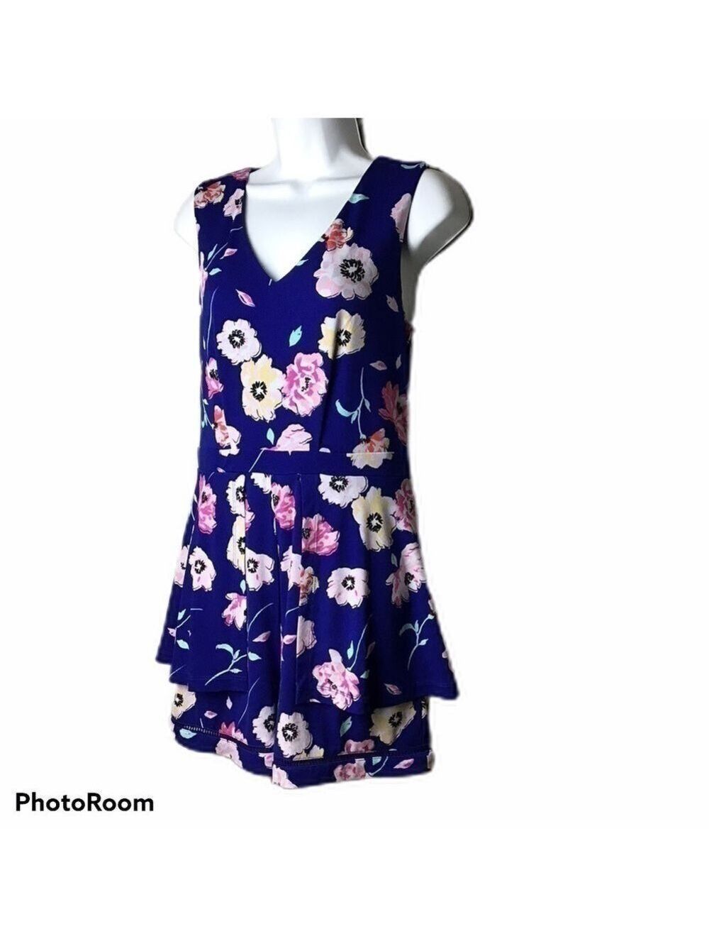 𝅺kaari Blue Floral Romper